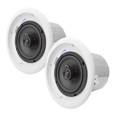 SPECO - SP6NXCTUL - 6.5" UL Listed Metal Back can Speakers w/ 70V Transformer, Bracket Included, Pair