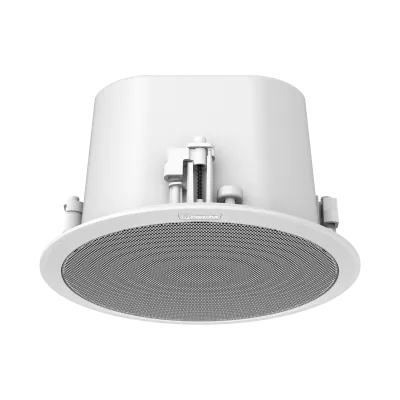 Hanwha - SPA-C110W - IP Audio Speaker, Two-way audio, Scheduler, Background Music, Text To Speech, 10W, 100dB Output, Freq. Range 120Hz-20kHz, 1GB Internal Storage, Single Micro SD slot (Up to 32GB), Built in Relay, SUNAPI, Onvif, SIP, P2P-SIP, PoE, 