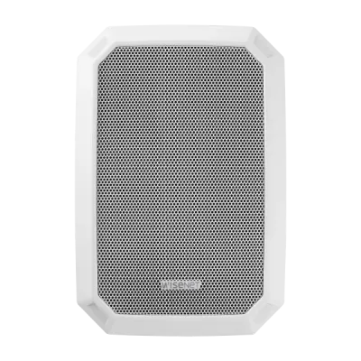 Hanwha - SPA-W100W - IP Audio Speaker, Two-way audio, Scheduler, Background Music, Text To Speech, 10W Amp, 101dB Output, Freq. Range 120Hz-20kHz, 1GB Internal Storage, Single Micro SD slot (Up to 32GB), Built in Relay, SUNAPI, Onvif, SIP, P2P-SIP, I