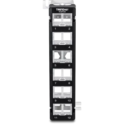 TRENDNET - TC-KP12V - 12-Port Blank Angled Wall Mount Keystone Patch Panel