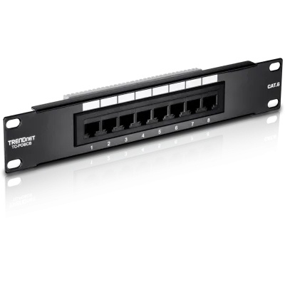 TRENDNET - TC-P08C6 - 8-Port Cat. 6 Unshielded Patch Panel (10" wide)