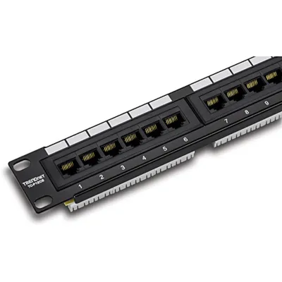 TRENDNET - TC-P12C6 - 12-Port Cat. 6 Unshielded Patch Panel (10" wide)