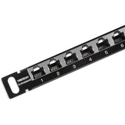 TRENDNET - TC-P24C6AHS - 24 Port Cat6a Shielded Half-U Patch Panel