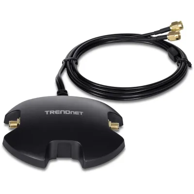TRENDNET - TEW-LB101 - Magnetic Dual Antenna Mounting Base RP-SMA Female with RP-SMA MaleExtension Cable
