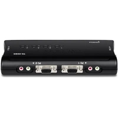 TRENDNET - TK-409K - 4-port USB KVM Switch Kit w/Audio (Include 4 x KVM Cables)