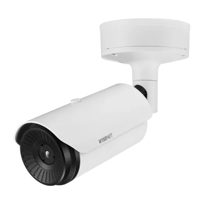 Hanwha - TNO-3030T - QVGA Thermal camera, Max. 320 x 240 resolution support, built-in 13.7mm fixed lens, H.265, H.264, MJPEG codec, Max. 30fps@all resolutions, full video and audio analytics, temperature detection, shock detection, micro SD Max. 256G
