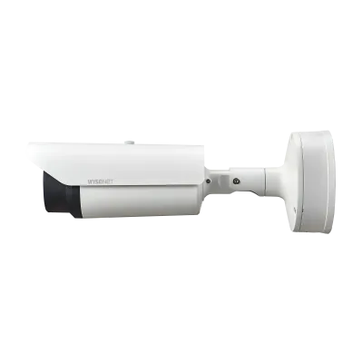 Hanwha - TNO-4040TR - Wisenet T network outdoor vandal Radiometric bullet camera (uncooled), 640x480 @ 30fps, 19mm fixed focal lens (32°), triple codec H.265/H.264/MJPEG with Wisestream II, built-in SD card slot (1x256GB), advanced video analytics an