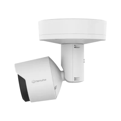 Hanwha - TNO-C3022TRA - Wisenet T network AI Radiometric compact bullet camera (uncooled), 384 x 288 @ 8fps, ＜30mK (NETD), 6.6mm fixed focal lens (HFoV: 60.0°), Triple triple codec H.265/H.264/MJPEG with Wisestream II and WiseStream III (based on AI 