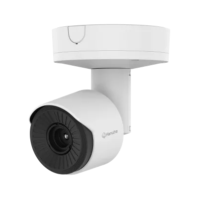 Hanwha - TNO-C3030TRA - Wisenet T network AI Radiometric compact bullet camera (uncooled), 384 x 288 @ 30fps, <30mK (NETD), 9.7mm fixed focal lens (HFoV: 37.9°), Triple triple codec H.265/H.264/MJPEG with Wisestream II and WiseStream III (based on AI