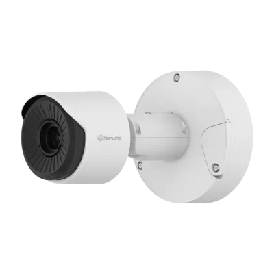 Hanwha - TNO-C3030TRA - Wisenet T network AI Radiometric compact bullet camera (uncooled), 384 x 288 @ 30fps, <30mK (NETD), 9.7mm fixed focal lens (HFoV: 37.9°), Triple triple codec H.265/H.264/MJPEG with Wisestream II and WiseStream III (based on AI