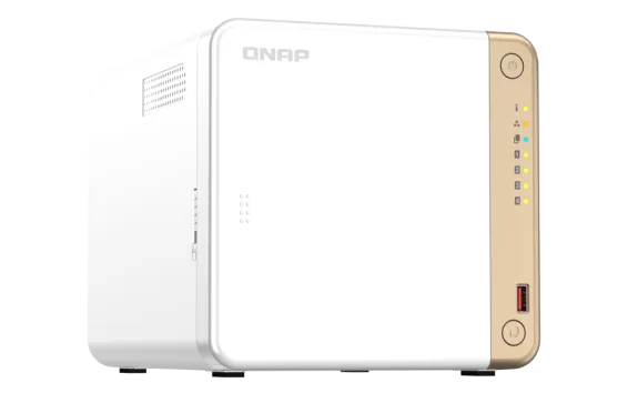 QNAP - TS-462-2G-US - QNAP 4-Bay desktop NAS, Intel Celeron N4505 dual-core processor, 2GB DDR4 SODIMM RAM