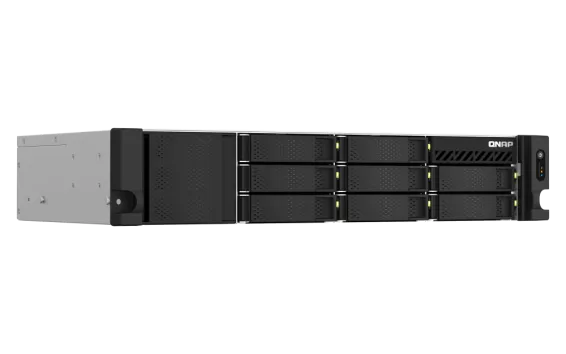 QNAP - TS-864eU-8G-US - QNAP 2U 8-bay short depth 12" rackmount NAS, Intel Celeron N5095 4C/4T, burst up to 2.9 GHz, 8GB RAM On-Board (Non-Expandable)