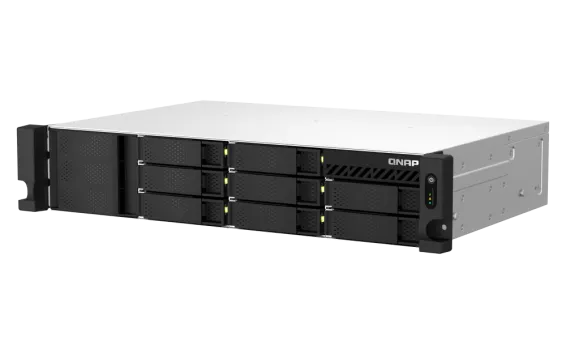 QNAP - TS-864eU-8G-US - QNAP 2U 8-bay short depth 12" rackmount NAS, Intel Celeron N5095 4C/4T, burst up to 2.9 GHz, 8GB RAM On-Board (Non-Expandable)