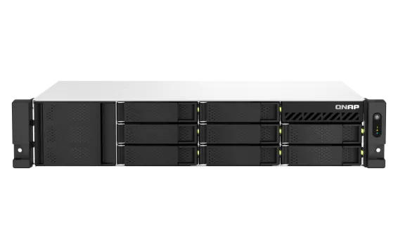 QNAP - TS-864eU-RP-4G-US - QNAP 2U 8-bay short depth 12" rackmount NAS, Intel Celeron N5105/N5095 4C/4T