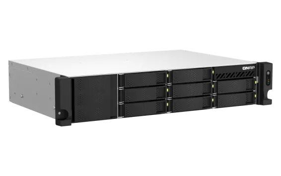 QNAP - TS-864eU-RP-4G-US - QNAP 2U 8-bay short depth 12" rackmount NAS, Intel Celeron N5105/N5095 4C/4T