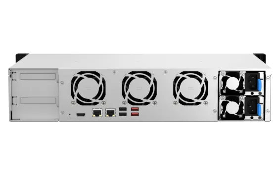 QNAP - TS-864eU-RP-8G-US - QNAP 2U 8-bay short depth 12" rackmount NAS, Intel Celeron N5095 4C/4T, burst up to 2.9 GHz, 8GB RAM On-Board (Non-Expandable)