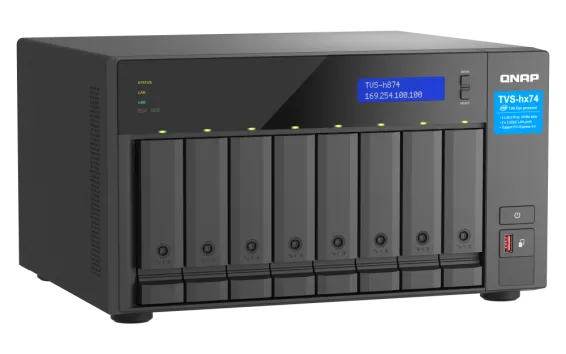 QNAP - TVS-h874X-i9-64G-US - QNAP Ultra-High Speed 8 Bay NAS. Intel Core i9 16C (8 Performance cores + 8 Efficient cores) /24T processor