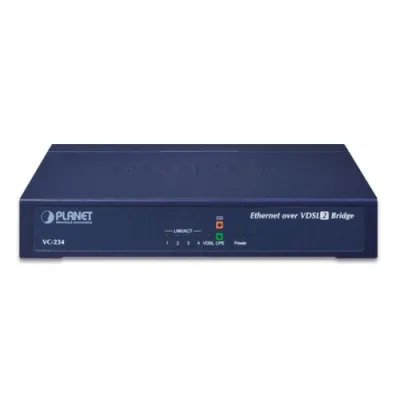 Planet - VC-234 - 100/100 Mbps Ethernet (4-Port LAN) to VDSL2 Bridge - 30a profile