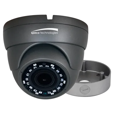 SPECO - VLDT3GM - 2MP HD-TVI Eyeball Camera, 2.8-12 mm Motorized Lens, Included Junc Box, Grey Housing