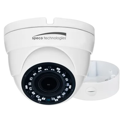 SPECO - VLDT3WM - 2MP HD-TVI Eyeball Camera, 2.8-12 mm Motorized Lens, Included Junc Box, White Housing