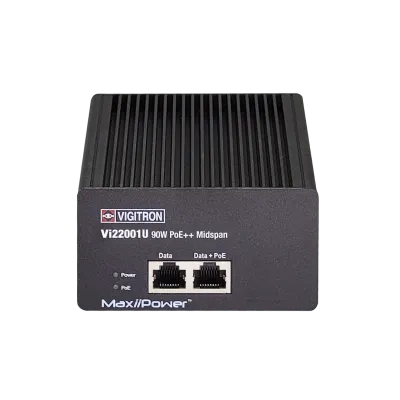 Vigitron - Vi22001U - 1- Port MaxiiPower af/at/bt 90W PoE Midspan w/ built in power supply