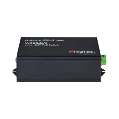 Vigitron - Vi3004LV - 4-Port MaxiiNet 10/100/1G 24V DC/AC Input PoE Switch