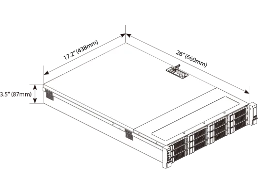 Hanwha - WRR-5501-96TB - Wisenet WAVE optimized 2U rack server-96TB