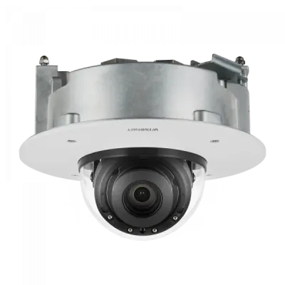 Hanwha - XND-8082RF - Wisenet 7 X-plus series network IR flush mount camera (plenum), 6MP @ 30fps, motorized vari-focal lens 3x (2.8~8.4mm), triple codec H.265/H.264/MJPEG with WiseStreamII technology, Extreme WDR, USB and CVBS port for easy installa