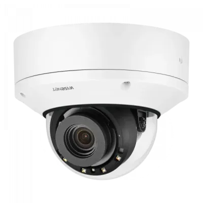 Hanwha - XND-9082RV - Wisenet 7 X-plus series network IR vandal indoor camera, 4K (8MP Max) @ 30fps, motorized vari-focal lens 3x (2.8~8.4mm), triple codec H.265/H.264/MJPEG with WiseStreamII technology, Extreme WDR, USB and CVBS port for easy instal
