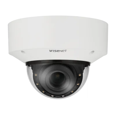 Hanwha - XNV-C7083R - Powered by WN7, Outdoor Network AI IR Vandal Dome Camera, 4MP resolution @ 60FPS (WDR off)/30FPS (WDR on), 2.8~10mm(3.6x) (109.7°~30.4°) motorized varifocal lens, Triple codec (H.265/H.264/MJPEG), IR viewable length 40m (131.2ft