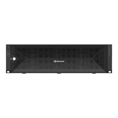 Hanwha - XRN-3220B4-64TB - 8K NVR (Intel based), 32Ch, 64TB RAW, 16 SATA HDD bays (up to 10TB per HDD), H.265/H.264/MJPEG, SUNAPI, ONVIF, ARB (Automatic Recovery Backup) & Failover (N+1), Up To 520 Mbps Recording / Up To 200 Mbps Playback, Dual Strea