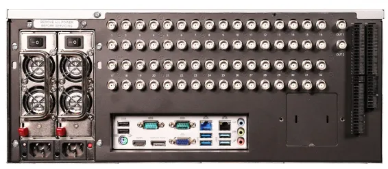 ExacqVision - 4808-24T-R4Z-E - 16 TB Z-Series hybrid 4U recorder enterprise win10 with 8 IP cameras licenses and 48 analog inputs
