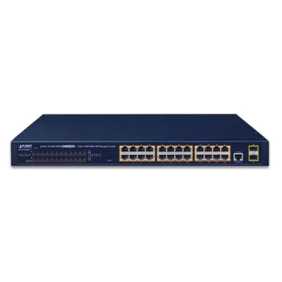 Planet - GS-4210-24P2S - IPv4, 24-Port Managed 802.3at POE+ Gigabit Ethernet Switch + 2-Port 100/1000X SFP (300W)
