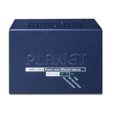 Planet - POE-171 - Single Port 10/100/1000Mbps Ultra POE Injector (60 Watts) -w/external Power Adapter