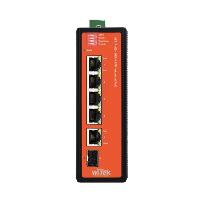 Wi-Tek - WI-PS206GF-I - Fiber Uplink Industrial PoE Switch 4 Port
