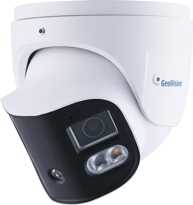 Geovision - 84-GEP8900-0010 - 8MP Dual-Lens Panoramic H.265 Super Low Lux WDR Full Color Warm LED IR Eyeball Dome IP Camera