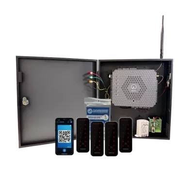 ZKTeco - ATL4D-Elite Kit - 4-Door Panel Kit with (4) VG10CKQLHF Readers and (25) Cards