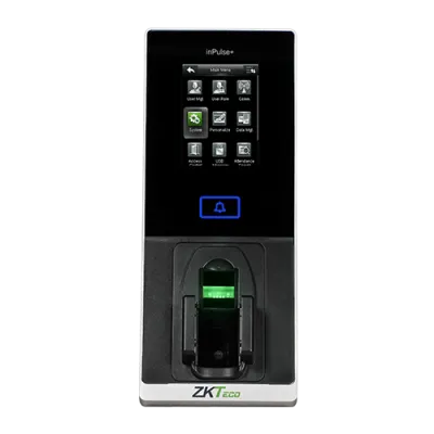 ZKTeco USA - inPulse+Mifare - Multi-Biometric Finger Vein & Fingerprint Terminal: Card Capacity 2000, Finger Vein 1500