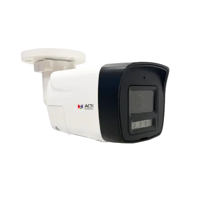 ACTi - L31 - 2MP Deep Learning AI f2.8mm Fixed Bullet with IR LED 55m, White LED 50m, Smart Dual Light, WDR 140dB