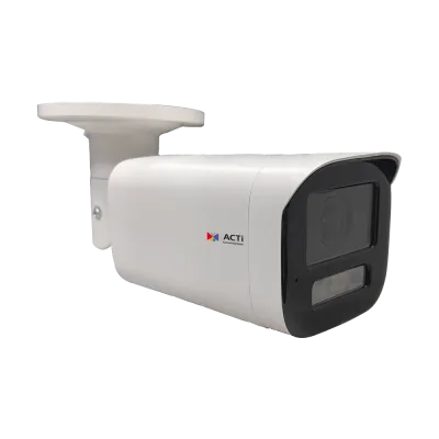 ACTi - L41 - 2MP Deep Learning AI 4.3x Zoom Bullet with IR LED 65m, White LED 55m, Smart Dual Light, WDR 140dB