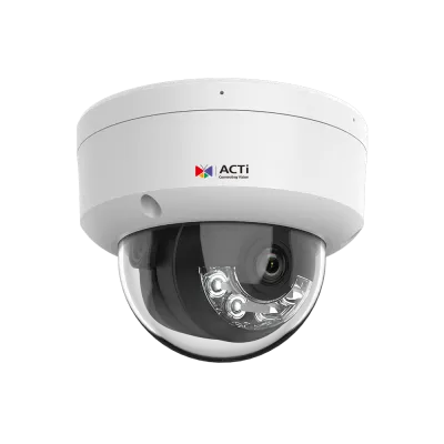 ACTi - L73 - 6MP Deep Learning AI f2.8mm Outdoor Fixed Dome with IR LED 55m, White LED 50m, Smart Dual Light, WDR 140dB