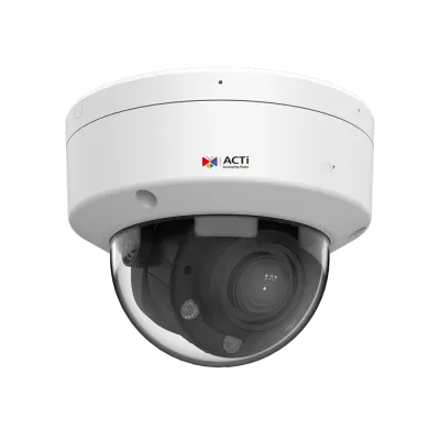 ACTi - L83 - 6MP Deep Learning AI 4.3x Outdoor Zoom Dome with IR LED 65m, White LED 55m, Smart Dual Light, WDR 140dB
