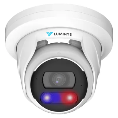 Luminys - N5T-4DA2 - 4MP Network LumiDeterrent Turret Camera with 2.8 mm Lens, IR, White-lights, Dual-mode