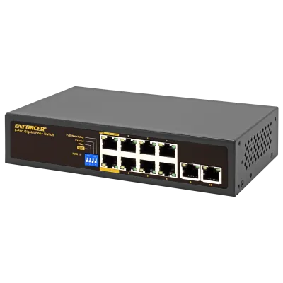 Seco-Larm - NS-508UT-GA - 8-Port Gigabit Unmanaged PoE+ Switch with AI
