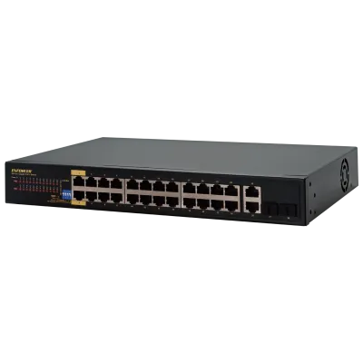 Seco-Larm - NS-524UT-GA - 24-Port Gigabit Unmanaged PoE+ Switch with AI
