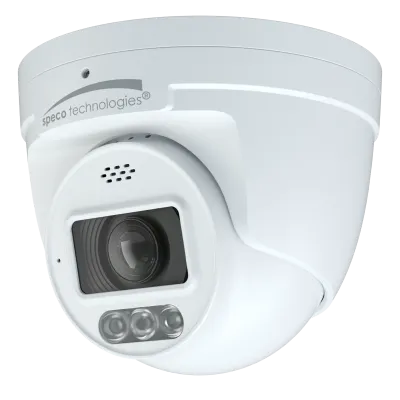 Speco - O8TDD2M - 8MP IP Turret Camera with AI, Audio & Visual Deterrent, NDAA Compliant