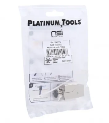 Platinum Tools - 106275 - Cat8 Shielded Toolless Keystone Jack