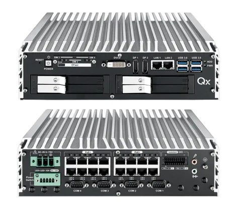 Qumulex - QXE730-02 - QxEnergy 730 - Ruggedized small form factor gateway for harsh environments and mobile applications, 02TB - 16 Ports PoE+. Up to 32 cameras or 64 total resources.