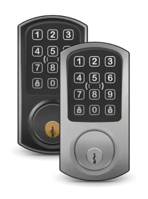 PDK - RLC2HPK - Red Wireless Lock - Grade 2 Cylindrical + Keypad + Prox, 13.56 MHz, 125 kHz