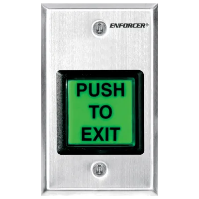 Seco-Larm - SD-7202GF-PEQ - Square Illuminated Pushbutton DPDT Request-to-Exit Plate